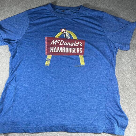 McDonald's Other - Vintage McDonald's Hamburgers Blue Graphic T-Shirt Youth Large